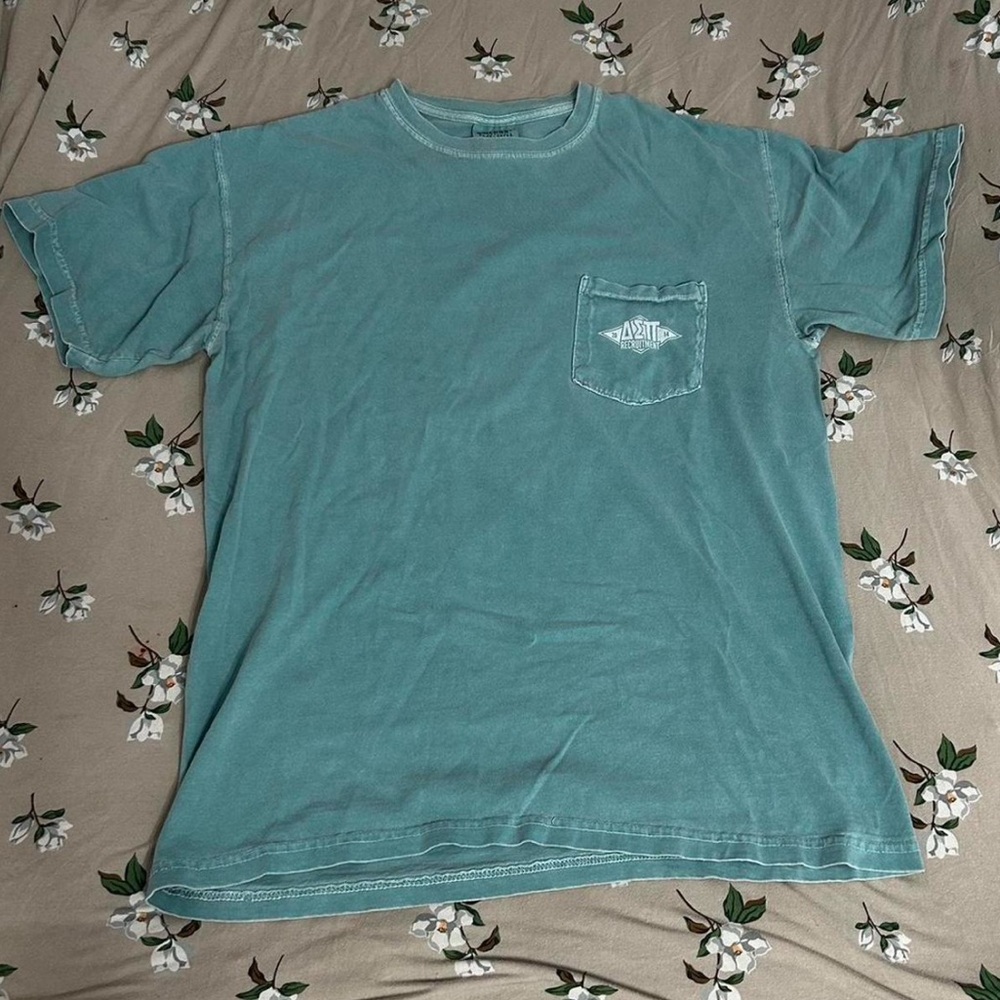 teal ish graphic design  tee